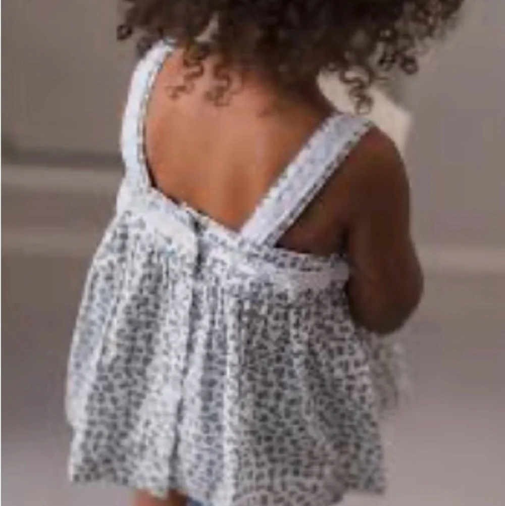 NWT Little Cotton‎ Clothes Lissy Sun Top Porcelain Floral. Green/white sz 8/9